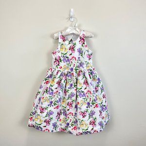 Janie & Jack Girls White Floral Dress 5T